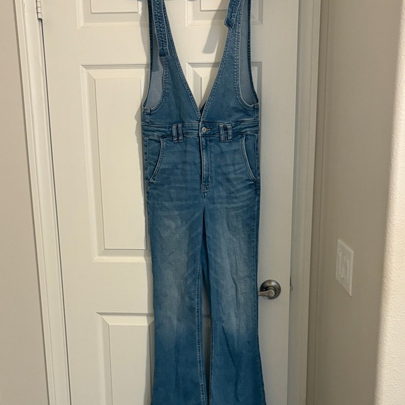 American Eagle Outfitters flare Denim Overalls - Picture 1 of 4